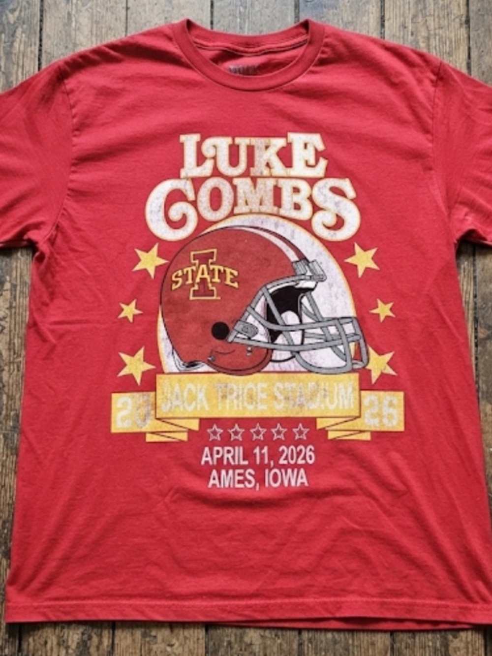 Luke Combs Tour Shirt Iowa State Men’s Size Large New
